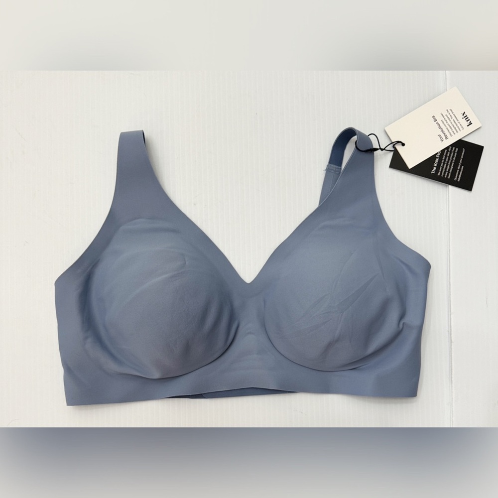 NWT KNIX Revolution V Neck Bra - Dusty Blue - M++ / 34F-G